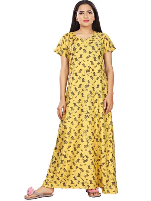 v-neck printed nighty - 17690476 - Standard Image - 1