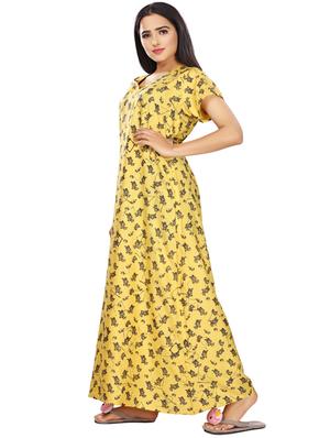 v-neck printed nighty - 17690476 - Standard Image - 2