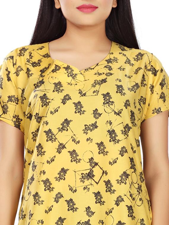 v-neck printed nighty - 17690476 - Zoom Image - 4