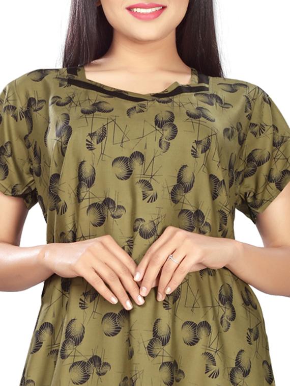 v-neck printed nighty - 17690488 - Zoom Image - 4