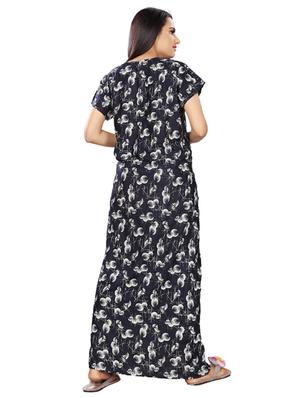 v-neck printed nighty - 17690490 - Standard Image - 3