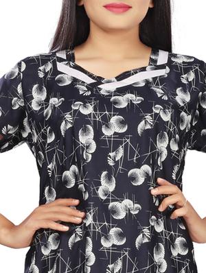 v-neck printed nighty - 17690490 - Standard Image - 4
