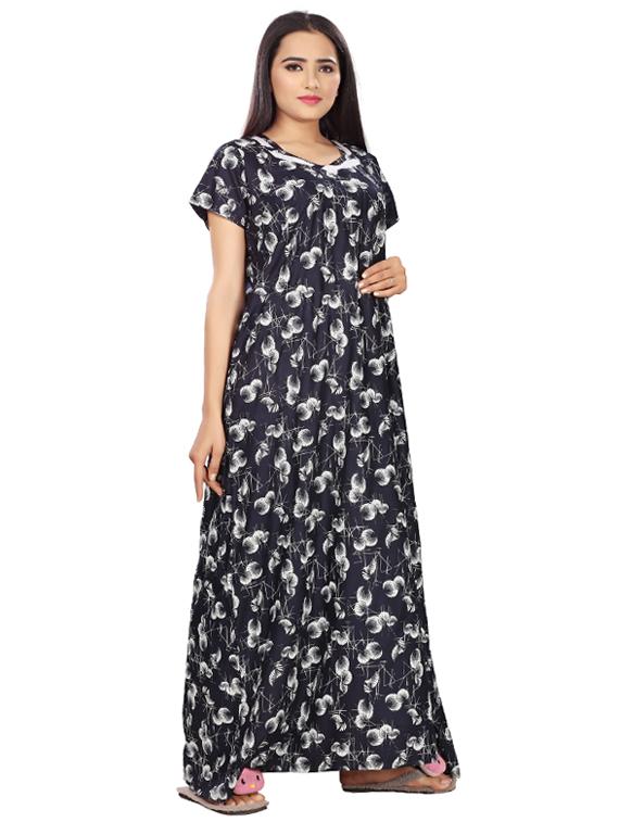 v-neck printed nighty - 17690490 - Zoom Image - 2
