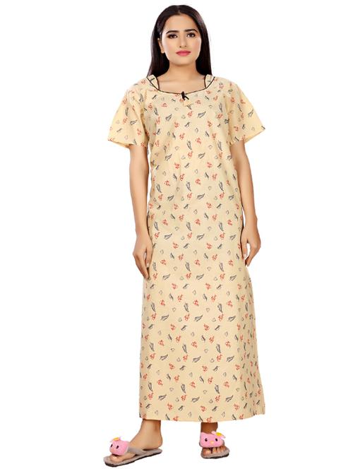 square neck printed nighty - 17690494 - Standard Image - 1