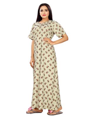 round neck printed nighty - 17690499 - Standard Image - 2