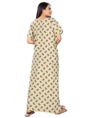 round neck printed nighty - 17690499 - Standard Image - 3