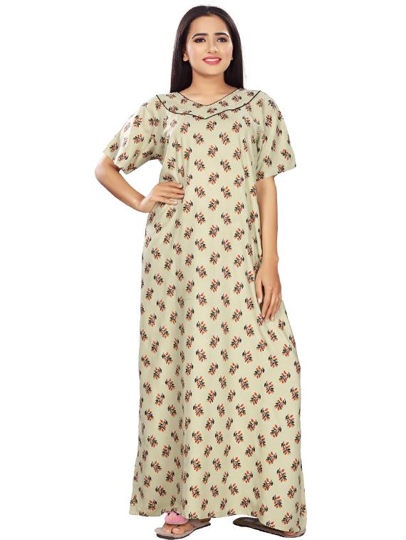 round neck printed nighty - 17690499 - Zoom Image - 1