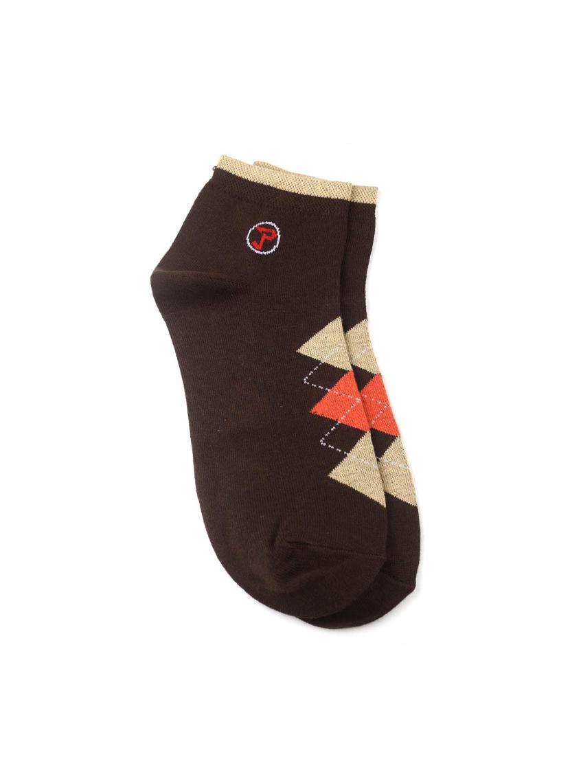 brown cotton no show sock - 17690529 - Zoom Image - 1