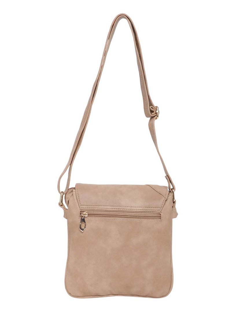 beige polyester regular sling bag - 17690590 - Zoom Image - 2