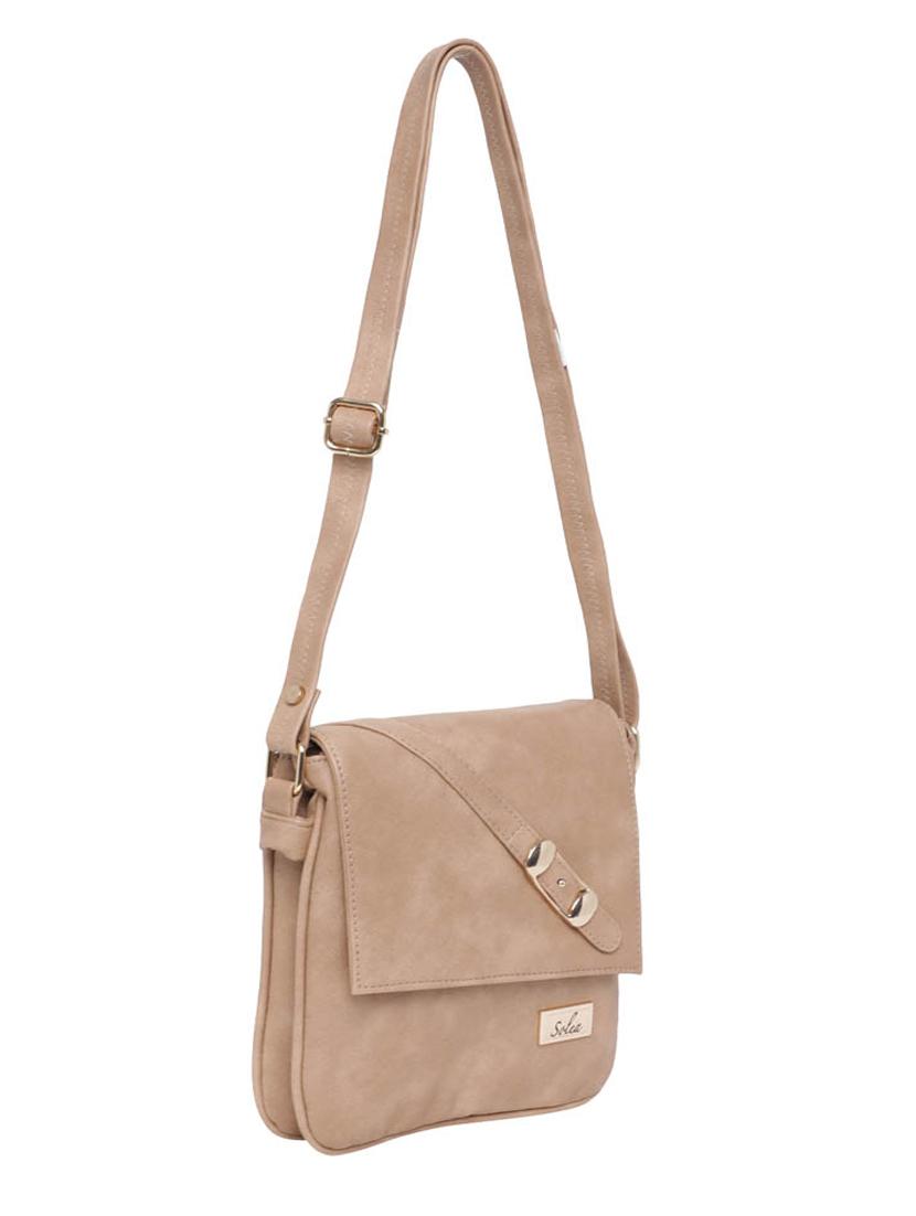 beige polyester regular sling bag - 17690590 - Zoom Image - 4