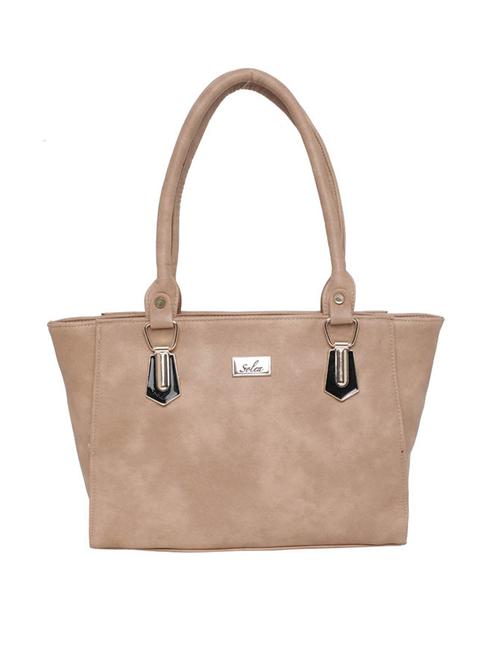 beige polyester regular handbag - 17690597 - Very Small Image - 1