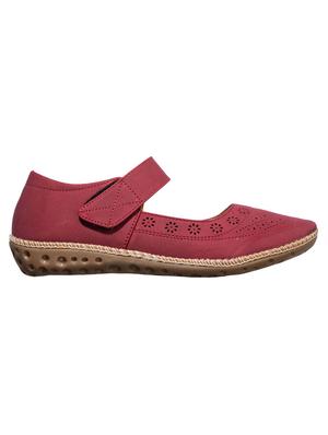 maroon back strap casual shoe - 17690659 - Standard Image - 2