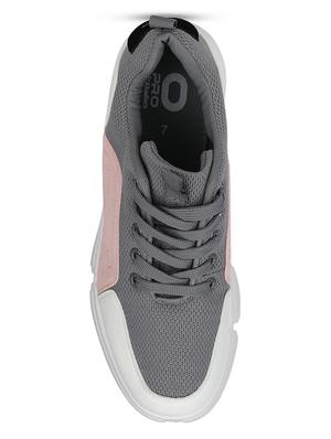 grey synthetic laceup sneakers - 17690684 - Standard Image - 4