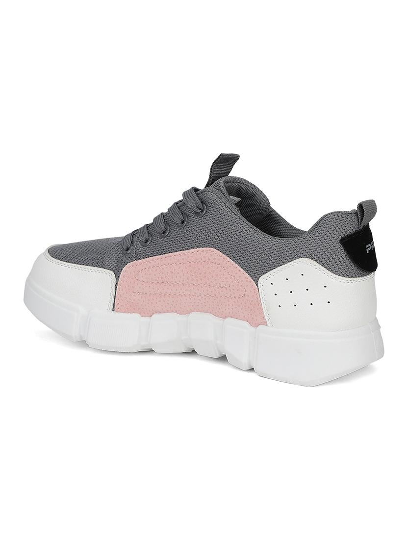 grey synthetic laceup sneakers - 17690684 - Zoom Image - 3
