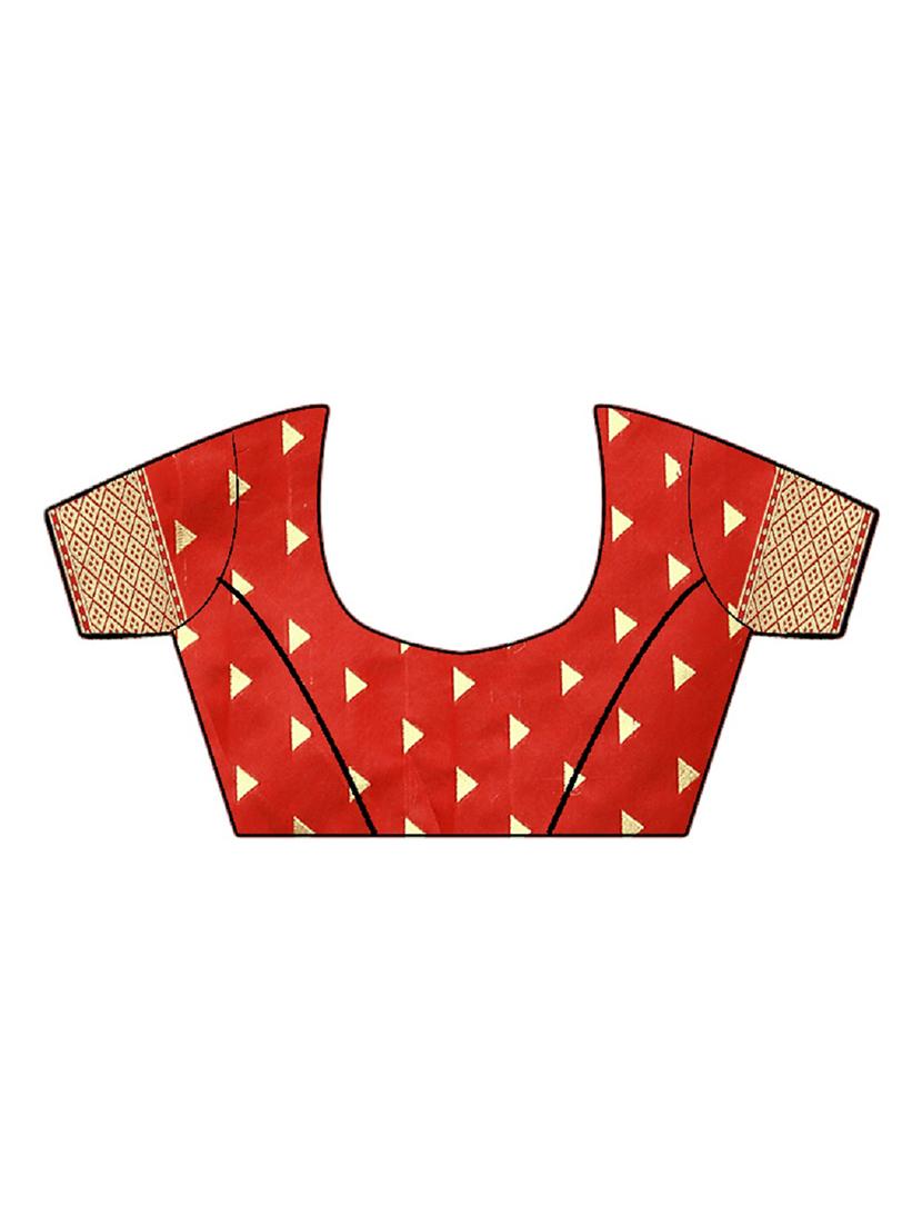 jacquard banarasi saree with blouse - 17690708 - Zoom Image - 3