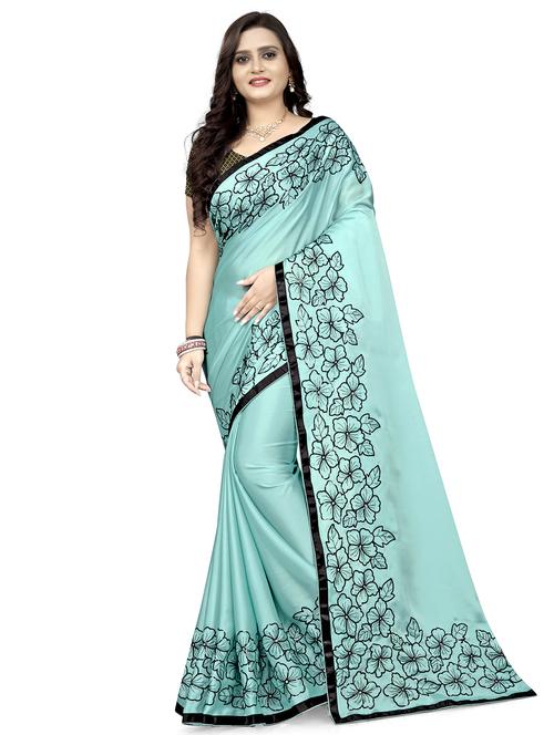 sea green banarasi saree with blouse - 17690714 - Standard Image - 1