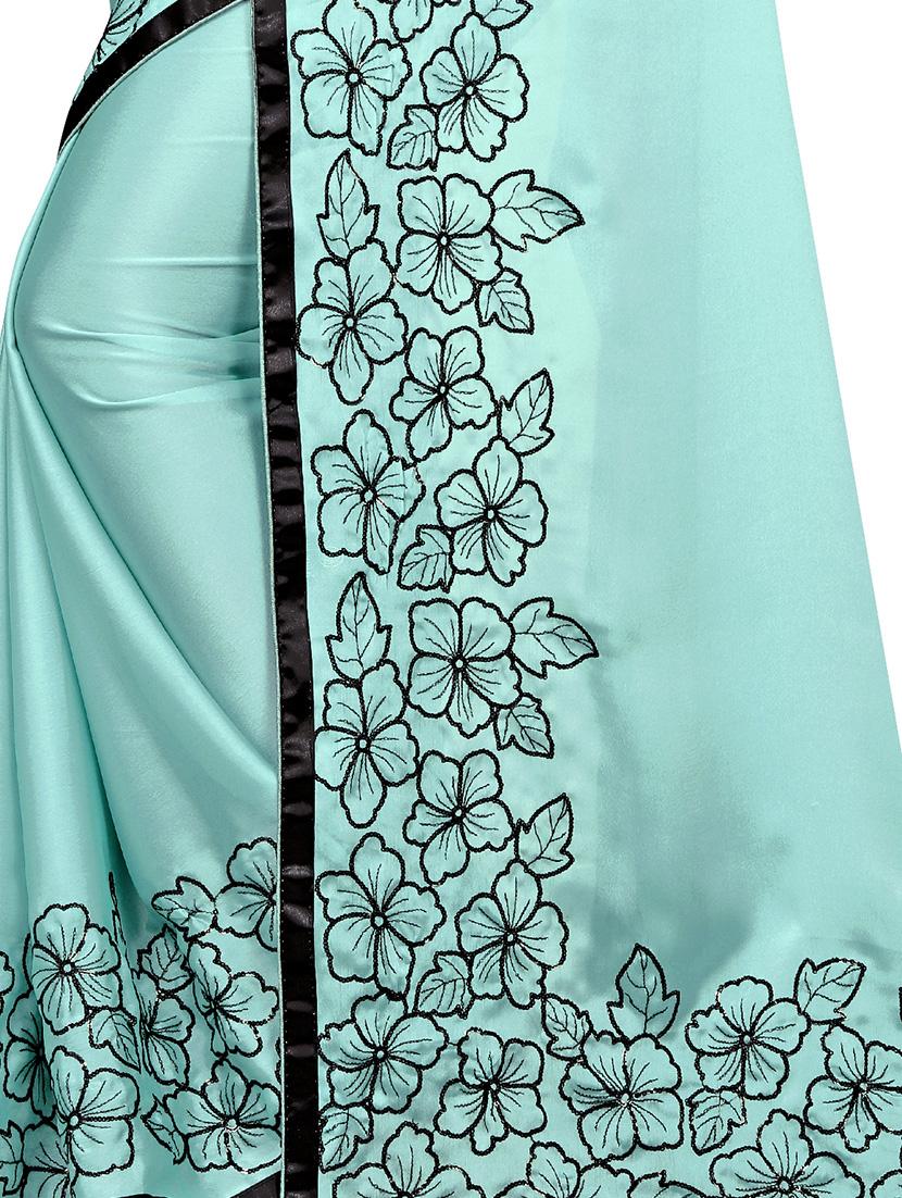 sea green banarasi saree with blouse - 17690714 - Zoom Image - 4