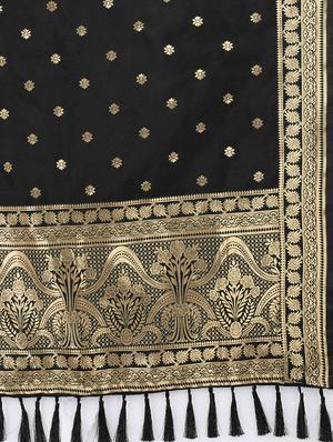 black silk banarasi dupatta - 17690752 - Standard Image - 4