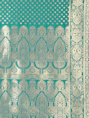 jacquard banarasi saree with blouse - 17690789 - Standard Image - 4
