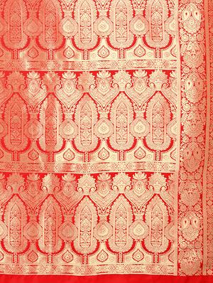 jacquard banarasi saree with blouse - 17690791 - Standard Image - 4