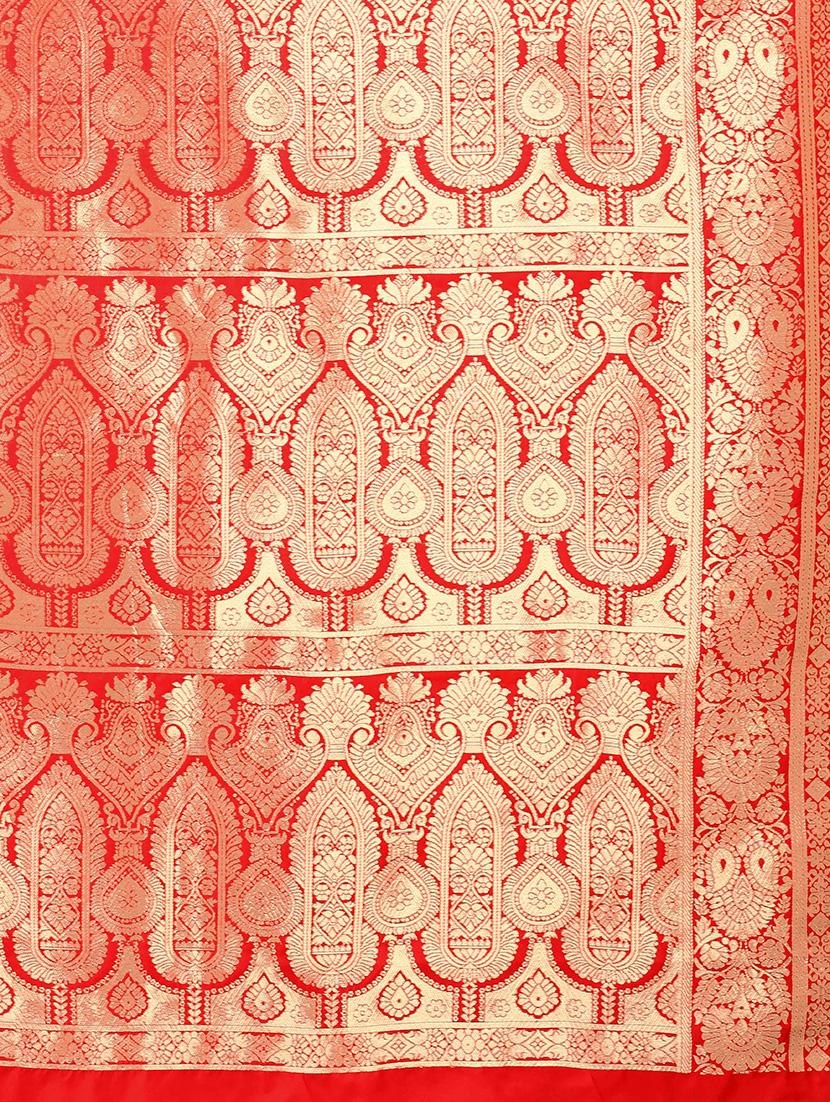 jacquard banarasi saree with blouse - 17690791 - Zoom Image - 4