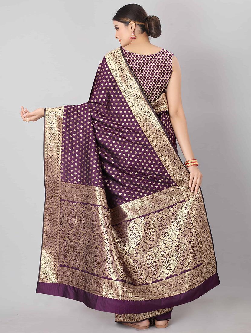jacquard kanjivaram saree with blouse - 17690795 - Zoom Image - 2