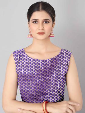 jacquard kanjivaram saree with blouse - 17690799 - Standard Image - 3