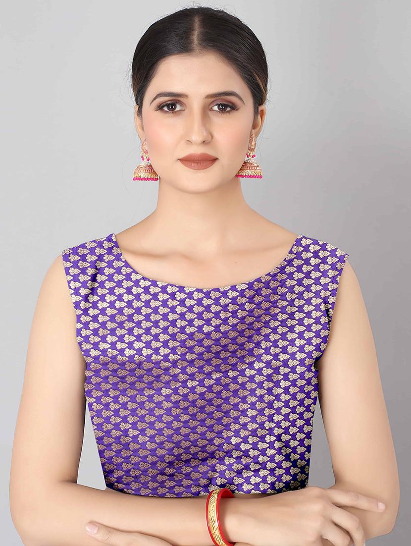 jacquard kanjivaram saree with blouse - 17690799 - Zoom Image - 3