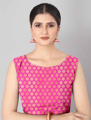 jacquard banarasi saree with blouse - 17690811 - Standard Image - 3