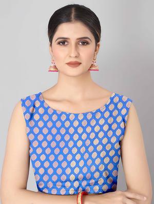 jacquard banarasi saree with blouse - 17690814 - Standard Image - 4