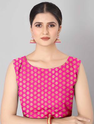 jacquard banarasi saree with blouse - 17690821 - Standard Image - 4