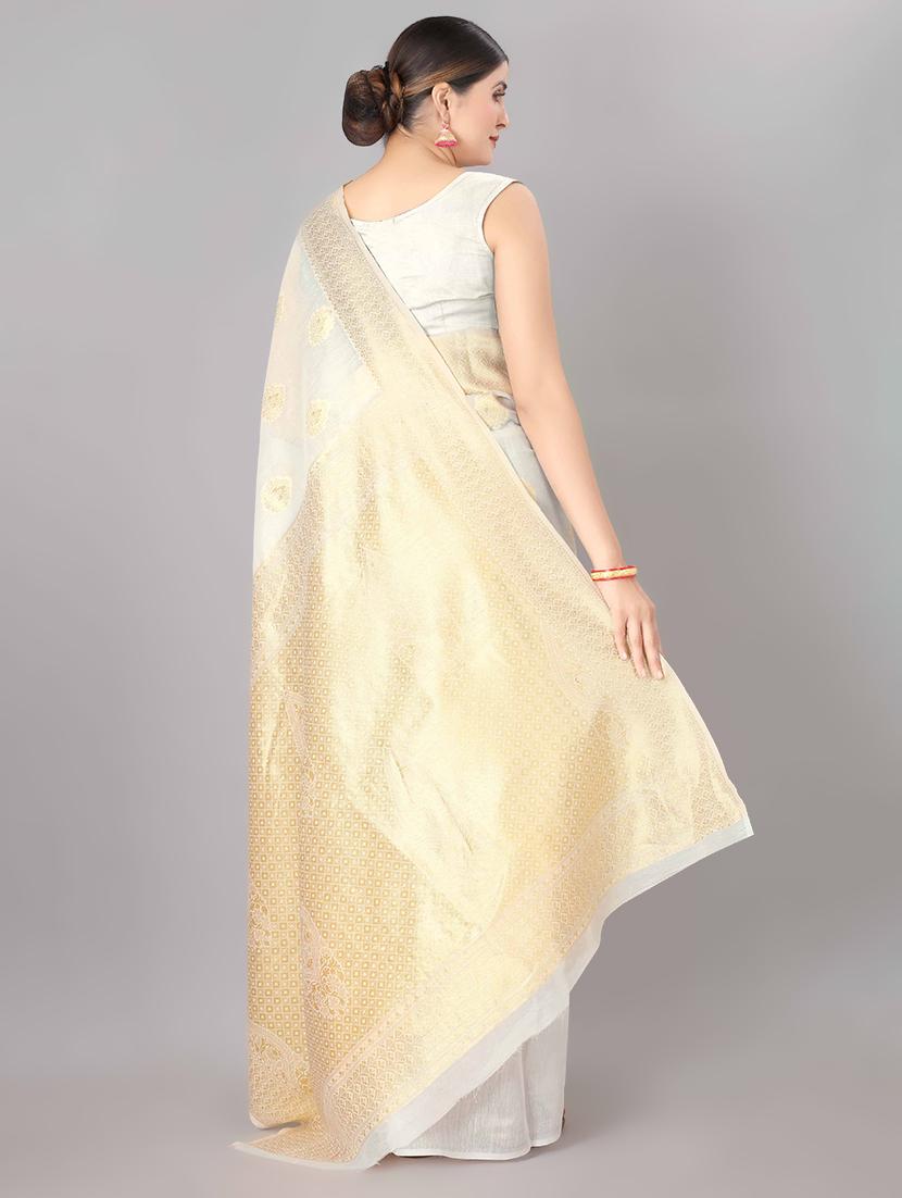 jacquard woven saree with blouse - 17690835 - Zoom Image - 2