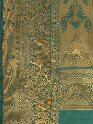 jacquard banarasi saree with blouse - 17690939 - Standard Image - 4