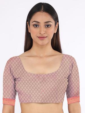 self design woven saree with blouse - 17691008 - Standard Image - 4