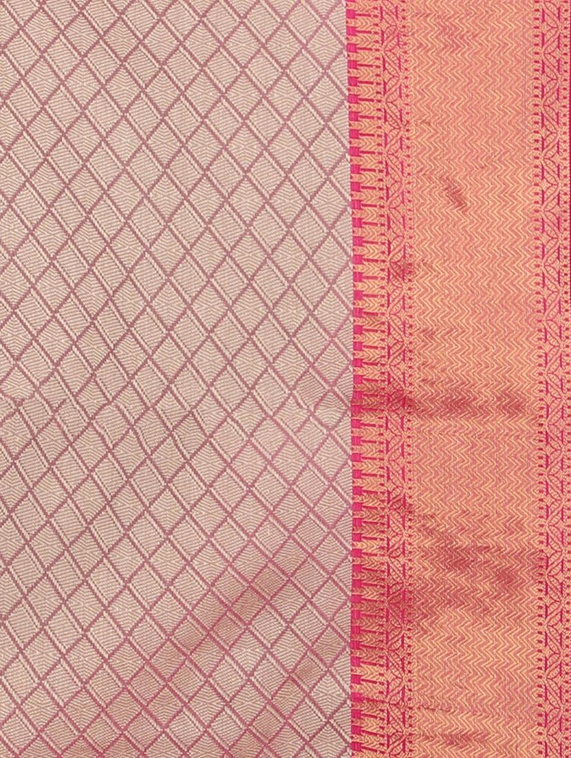 self design woven saree with blouse - 17691008 - Zoom Image - 5