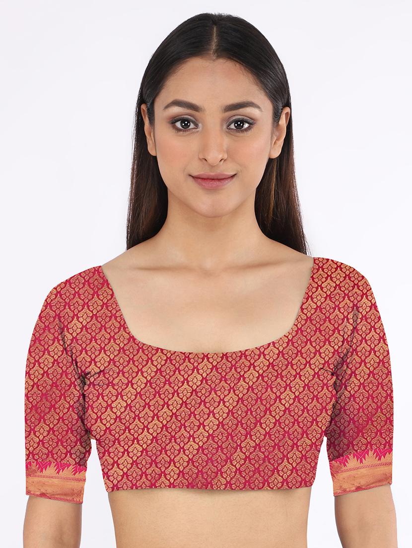 zari work banarasi saree with blouse - 17691009 - Zoom Image - 4