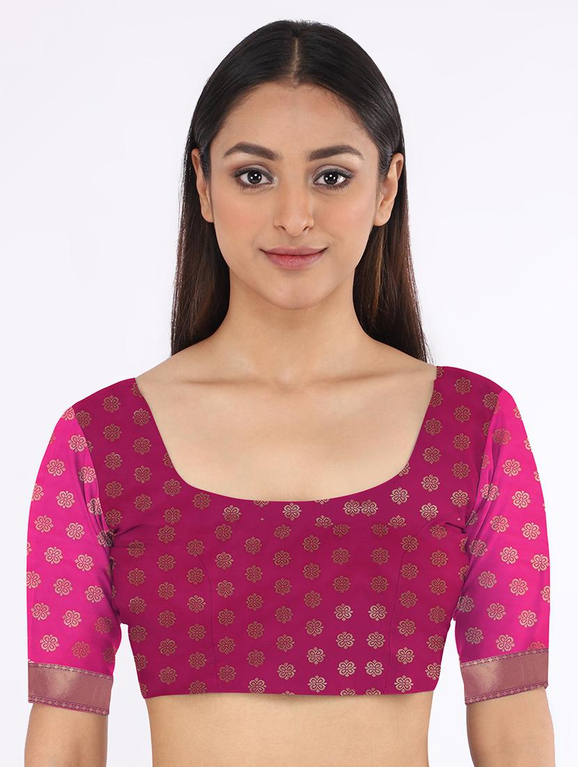 zari work banarasi saree with blouse - 17691019 - Zoom Image - 4