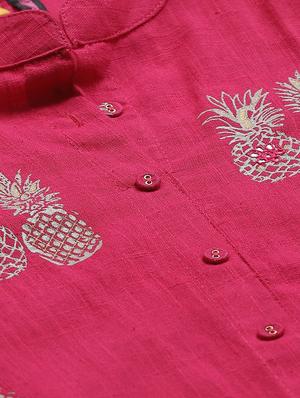 pink rayon kurta palazzo set - 17691045 - Standard Image - 4