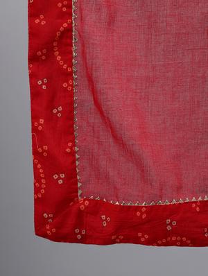 red cotton kurta sharara set - 17691055 - Standard Image - 5