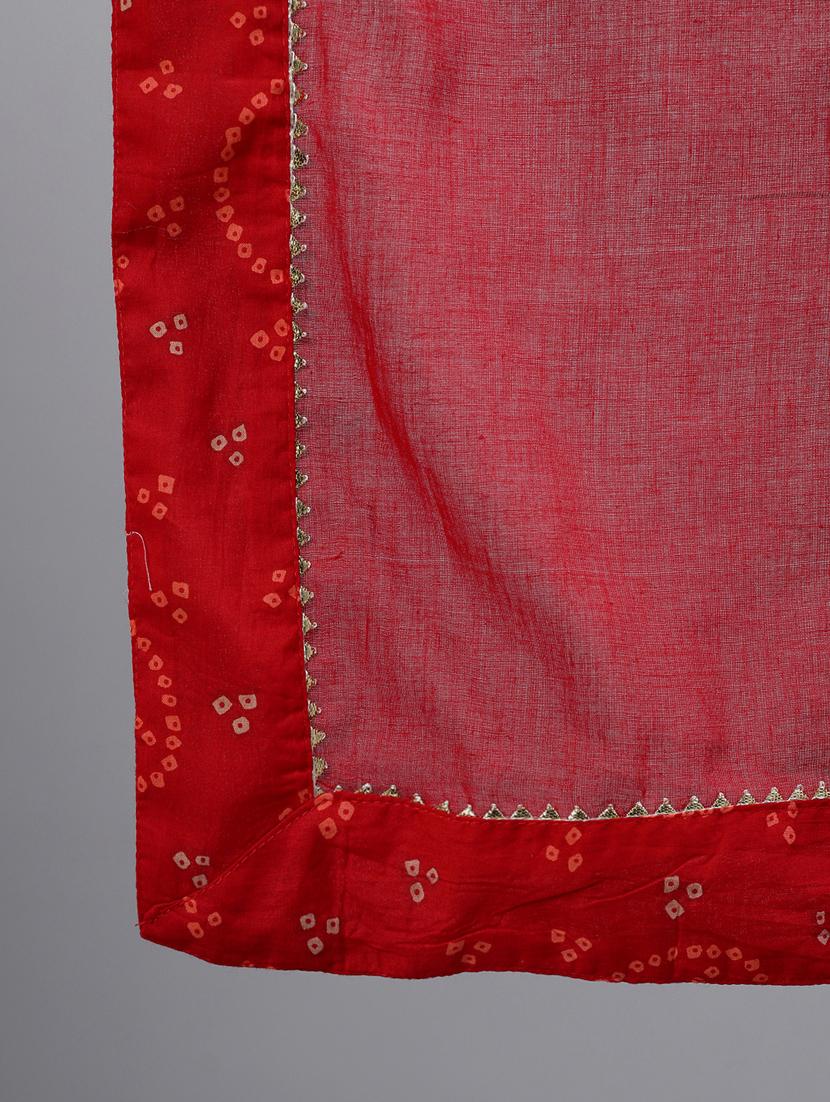 red cotton kurta sharara set - 17691055 - Zoom Image - 5