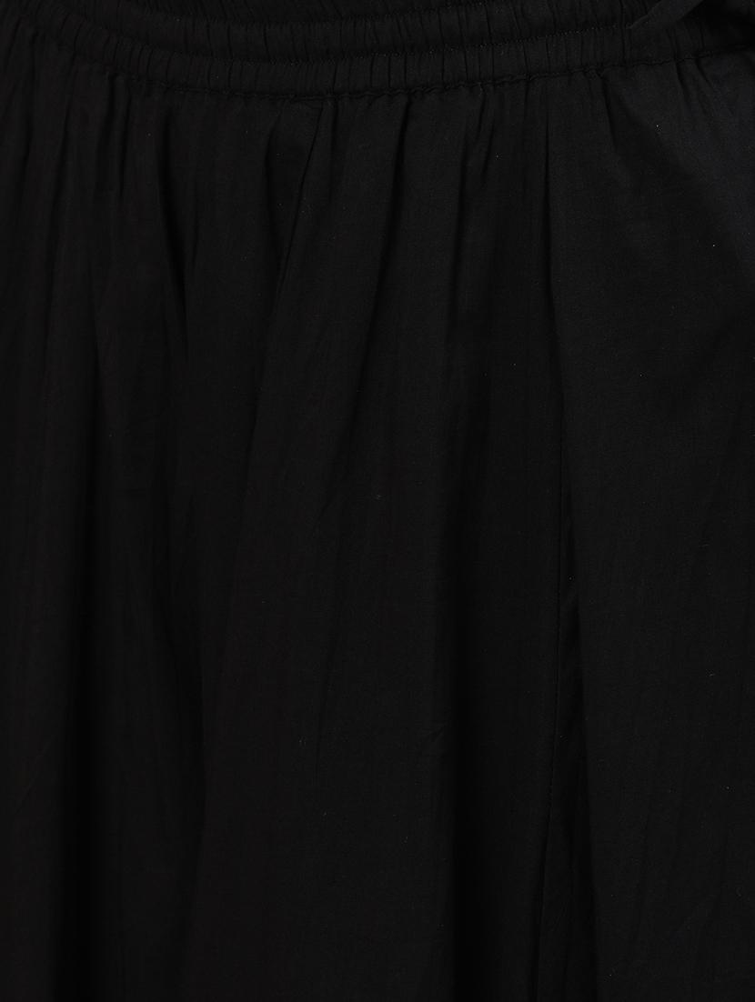 black cotton kurta sharara set - 17691058 - Zoom Image - 5