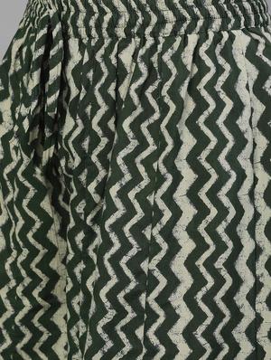 green cotton kurta palazzo set - 17691060 - Standard Image - 5