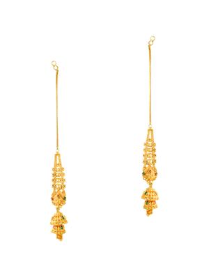 gold brass chandballi earring - 17691090 - Standard Image - 3