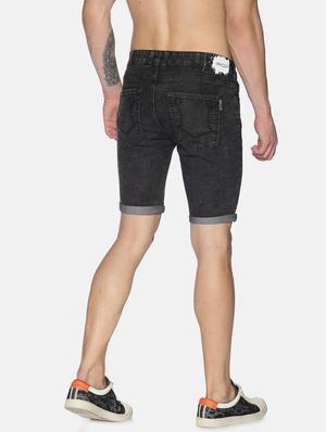 black distressed short - 17691363 - Standard Image - 3