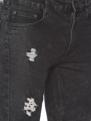 black distressed short - 17691363 - Standard Image - 5