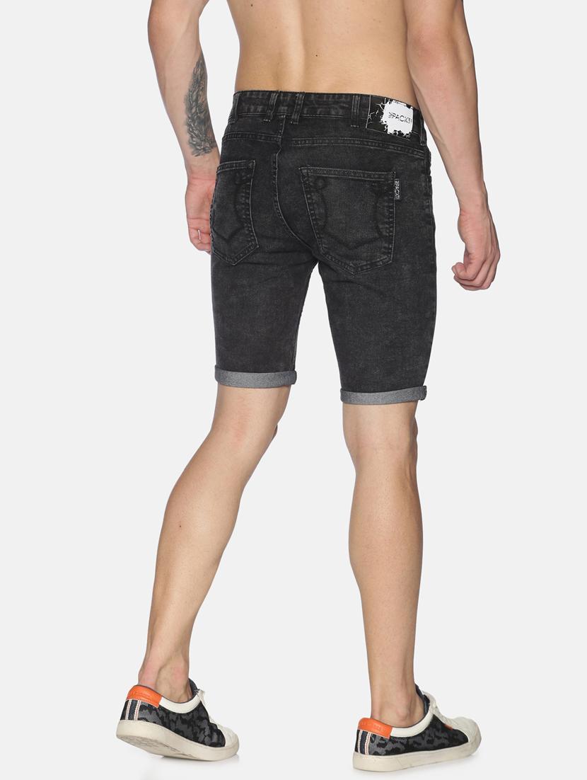 black distressed short - 17691363 - Zoom Image - 3