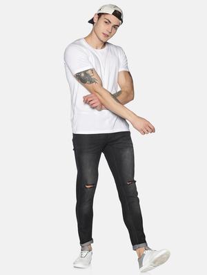 black light washed distressed denim jean - 17691365 - Standard Image - 4