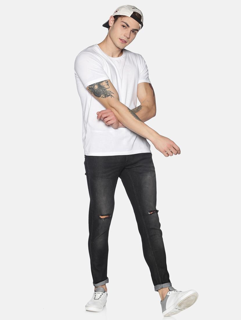 black light washed distressed denim jean - 17691365 - Zoom Image - 4
