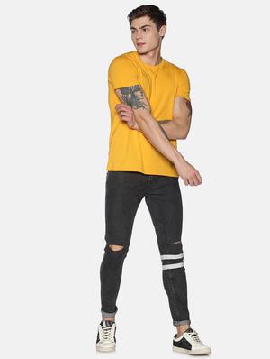 black light washed knee slit jean - 17691366 - Standard Image - 4