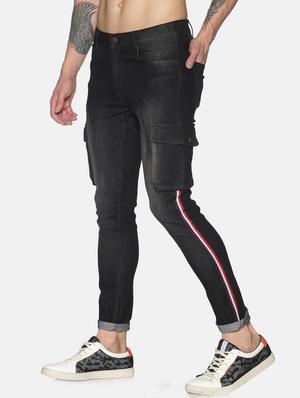 black light washed side tape jean - 17691371 - Standard Image - 2